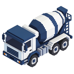 Isometrisches Tankwagen-Icon - Pixel-Art-Vektordesign