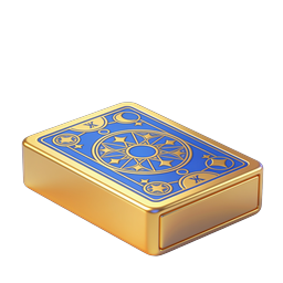 Ornate Tarot Card Deck Box Icon - Mystical Golden Design