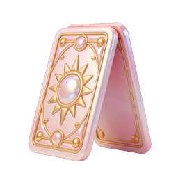Luxury Tarot Card Icon - Pink & Gold 3D Design