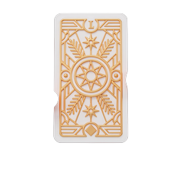 Mystical Tarot Card Icon - 3D Gold Oracle Design