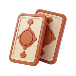 3D Clay Tarot Card Icon with Sun Symbol