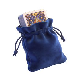 Mystical Tarot Card Pouch Icon | Velvet Drawstring Bag
