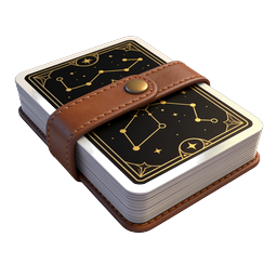 Tarot Cards Deck with Leather Strap Icon - Mystical Design