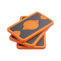 3D Tarot Cards Stack Icon - Mystical Playing Cards