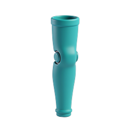 Teal Flashlight 3D Icon - Modern Torch Design