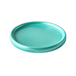 Teal Plate Icon - 3D Rendered Dinnerware