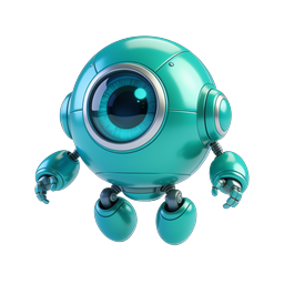 Teal Robot Character Icon | AI Assistant 3D Design