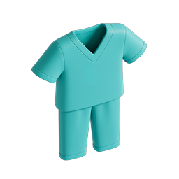ティール色のTシャツアイコン - 3Dレンダリングされた衣類シンボル