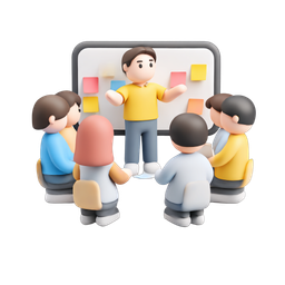 Team Meeting Icon for Business Collaboration