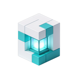 Glowing Tech Core Isometric Cube Icon for Digital Innovation