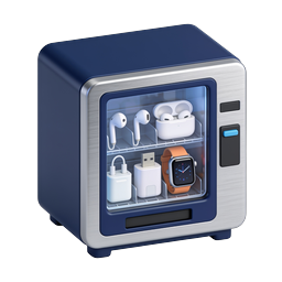Tech Safe Storage Icon with Electronics Display