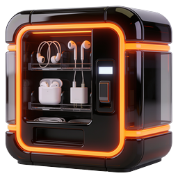 Futuristic Tech Vending Machine Icon - 3D Render