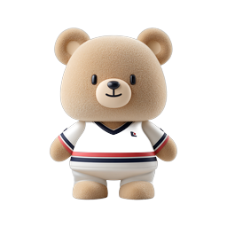 Teddy Bear Athlete Sports Mascot Icon - 3D Rendered