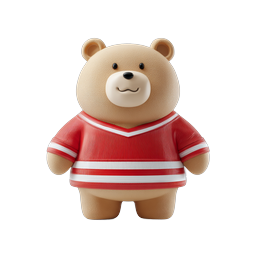 Cute Teddy Bear Sports Jersey 3D Icon