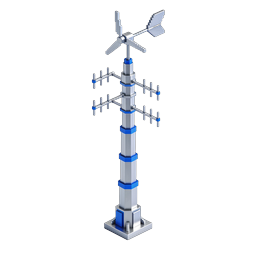 Telecom Antenna Tower Icon | 3D Communication Mast