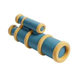 Clay Style Telescope Icon - 3D Rendered Astronomy