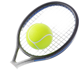Tennis Racket and Ball Icon - Premium Sports Equipment