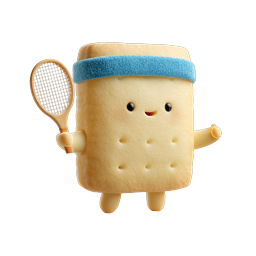 Cute Tennis Sponge Character - Kawaii Sports Icon