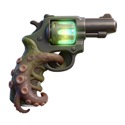 Tentacle Revolver Icon | Sci-Fi Weapon 3D Render