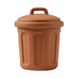 Terracotta Canister Clay Icon - Rustic Kitchen Storage
