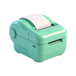 Thermal Receipt Printer 3D Icon for POS Systems