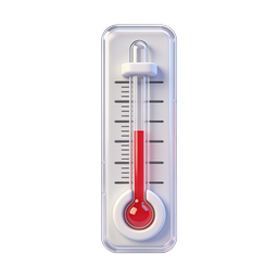 3D Thermometer Temperature Icon for Apps & Websites
