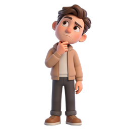 Thoughtful Boy Icon for Creative Designs