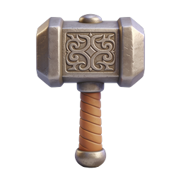 Ornate Warrior Hammer Icon - Fantasy Norse Weapon