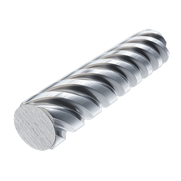 Threaded Metal Rod Icon - Polished Steel Fastener