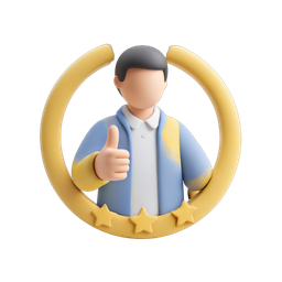 Thumbs Up User Icon - Positive Feedback Symbol