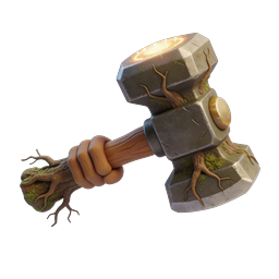 Icône marteau du tonnerre arme fantasy - Mjolnir éclair 3D
