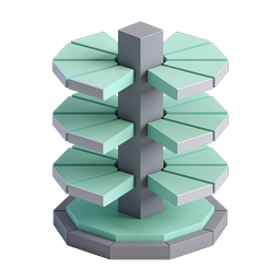 Isometric Tiered Hexagonal Data Layer Icon