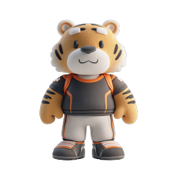 Cute 3D Tiger Athlete Character Icon