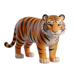 Vibrant Tiger Icon for Nature Themes