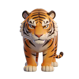 Stylized Tiger Icon for Wildlife and Nature Themes