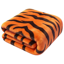 Tiger Stripe Plush Blanket Icon | Cozy Wildlife Decor