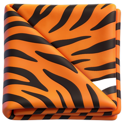 Tiger Stripe Blanket Icon - 3D Folded Fabric Design