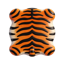 Tiger Stripe Cushion 3D Icon | Safari Home Decor