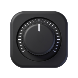 Modern Timer Dial Control Icon - Realistic 3D Design