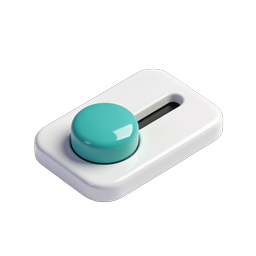 3D Toggle Switch Icon - Modern UI Control Element