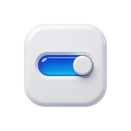 3D Toggle Switch On Icon - Modern UI Control Element