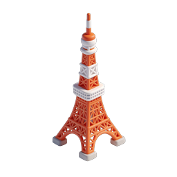 Tokyo Tower Icon - A Vibrant Landmark Representation