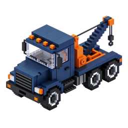 Ícone pixelado de guincho para serviços de transporte
