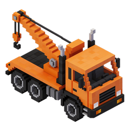 Stylish Construction Crane Truck Icon for Projects