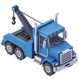 Icono vibrante de grúa de remolque para servicios de transporte
