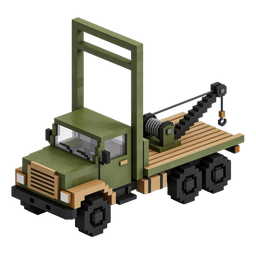 Cargo Truck Icon - Pixel Art Design for Delivery Graphics