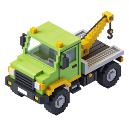 Colorful Construction Truck Icon for Creative Use