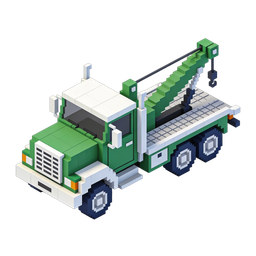 Colorful Construction Truck Icon for Transport and Logistics