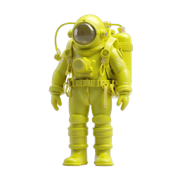 Toy Astronaut Figure Icon - 3D Clay Style Space Explorer