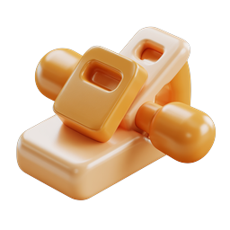 3D Clay Toy Car Icon - Playful Orange Vehicle Design